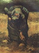 Vincent Van Gogh peasant Woman Digging (nn04) oil painting